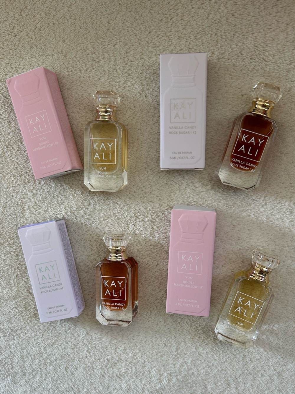 Kayali Yum Boujee & Vanilla Candy Rock Sugar bundle